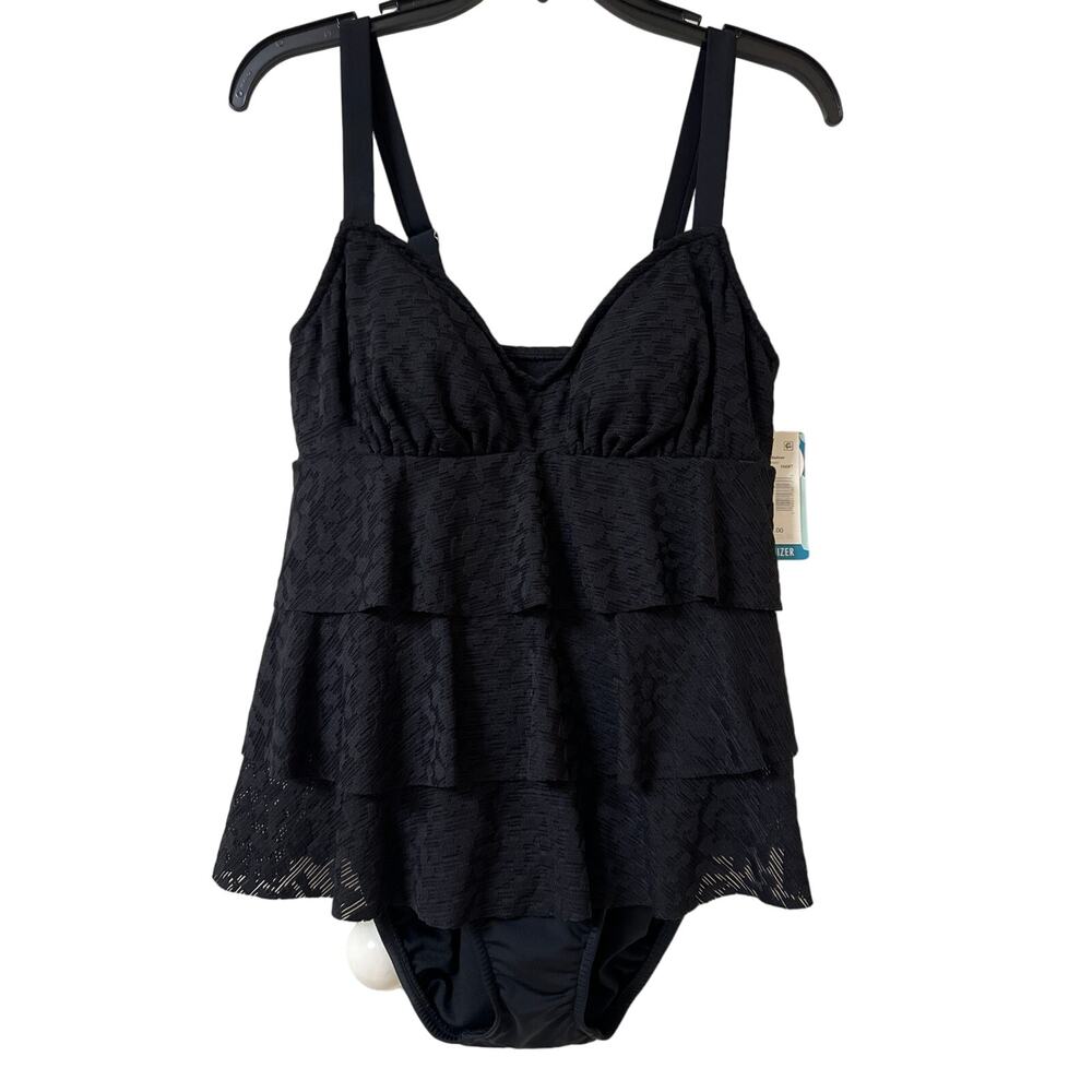 Sleek Black One-Piece Swimwear